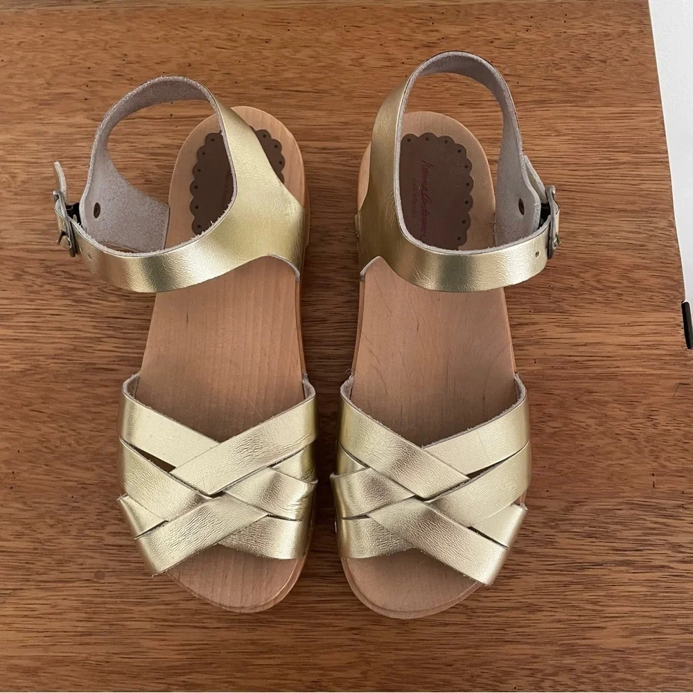 Hanna Andersson Gold Kids Sandals